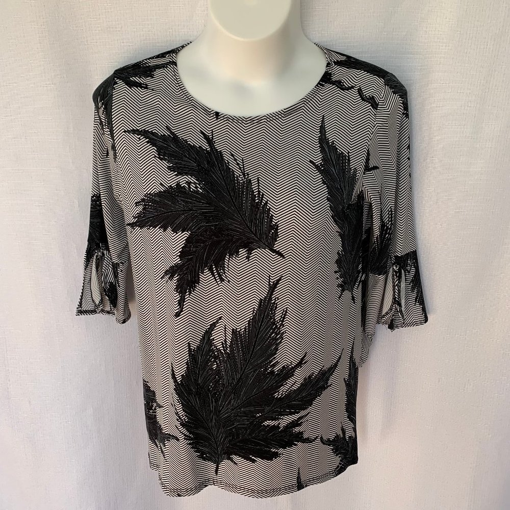 CLARA SUN WOO 3/4 Flared Tie Sleeve Top